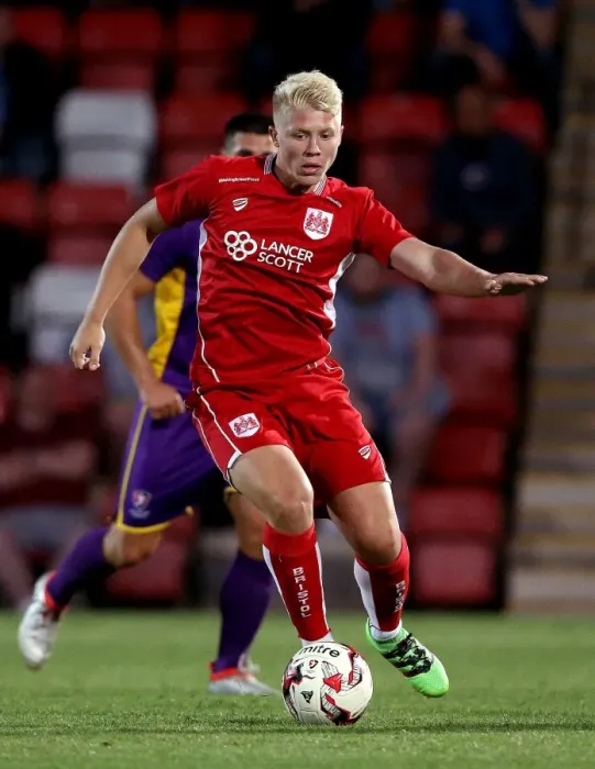 Framed Print : Bristol City's George Dowling Charges Forward in Preseason Friendly Against Cheltenham Town Framed Print : Bristol City's George Dowling Charges Forward in Preseason Friendly Against Cheltenham Town