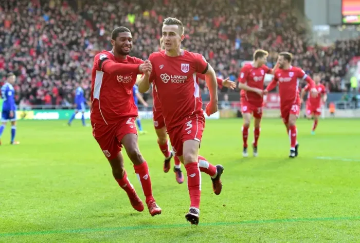 Framed Print : Bristol City's Glory: Joe Bryan Celebrates Win Against Cardiff City (140117) Framed Print : Bristol City's Glory: Joe Bryan Celebrates Win Against Cardiff City (140117)