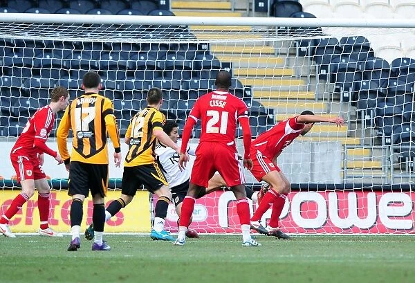 Bristol City's Own Goal by Lewin Nyatanga against Hull City - Championship Match - February 11, 2012