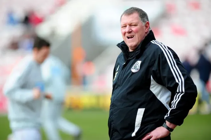 Framed Print : Bristol City's Goalkeeping Coach Nigel Spink at Blackpool vs. Bristol City, 2013