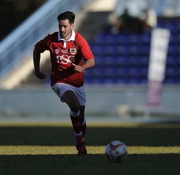 Bristol City's Greg Cunningham in Action Against Extension Gunners in Botswana, 2014