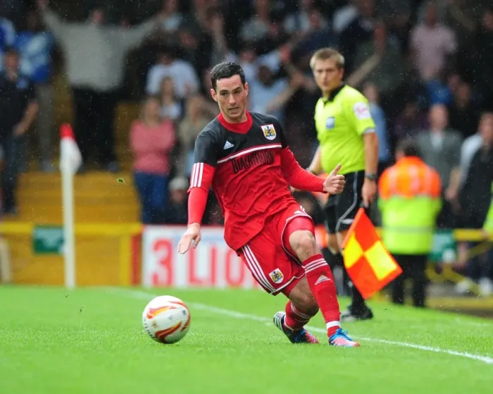 Framed Print : Bristol City's Greg Cunningham in Action at Louis Carey's Testimonial, Ashton Gate Stadium (August 4, 2012)