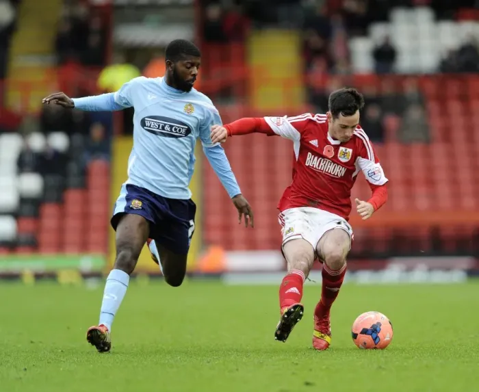 Framed Print : Bristol City's Greg Cunningham Defends Against Medy Elito in FA Cup Clash Framed Print : Bristol City's Greg Cunningham Defends Against Medy Elito in FA Cup Clash