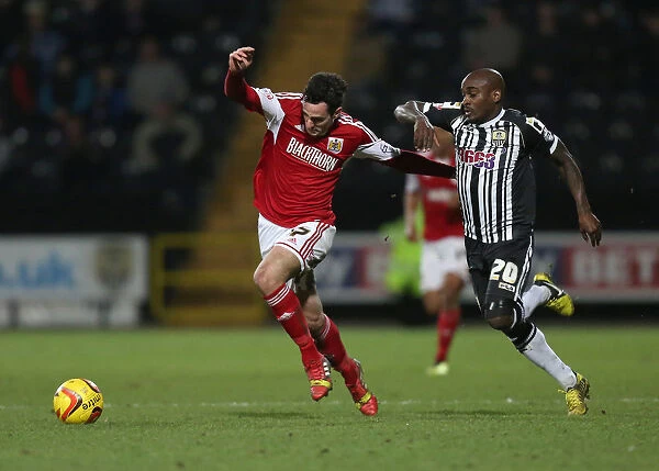 Bristol City's Greg Cunningham Fouls by Jamal Campbell-Ryce of Notts County - Football Match Action
