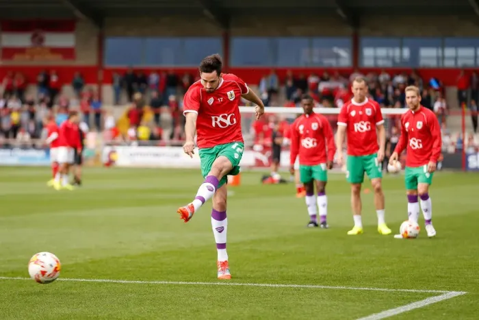Framed Print : Bristol City's Greg Cunningham Prepares for Kickoff at Fleetwood Town's Highbury Stadium, 2014 Framed Print : Bristol City's Greg Cunningham Prepares for Kickoff at Fleetwood Town's Highbury Stadium, 2014