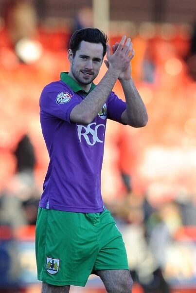 Bristol City's Greg Cunningham Salutes Fans after Crawley Victory, March 7, 2015