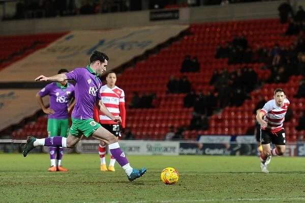 Bristol City's Greg Cunningham Scores Penalty Against Doncaster Rovers, February 2015