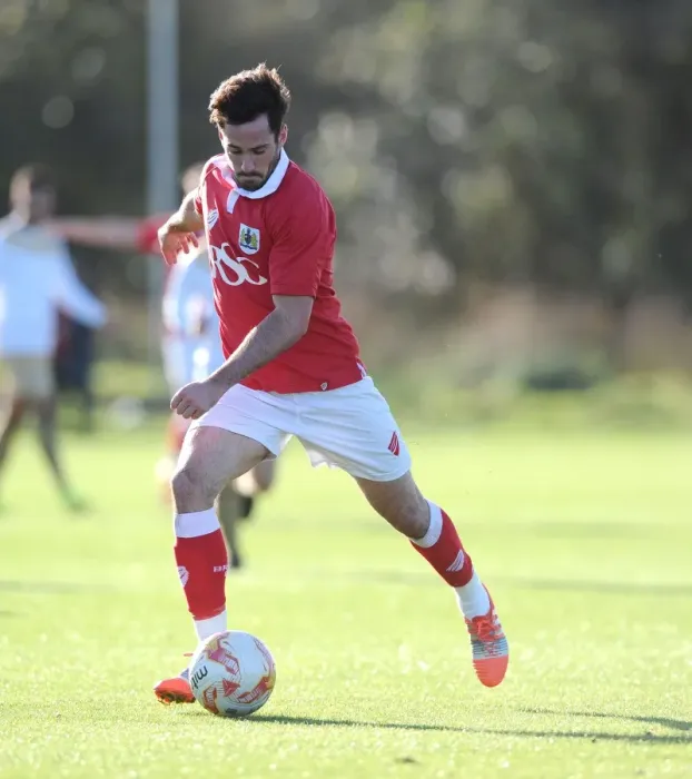 Framed Print : Bristol City's Gregg Cunningham in Action against Colchester in Youth Development League