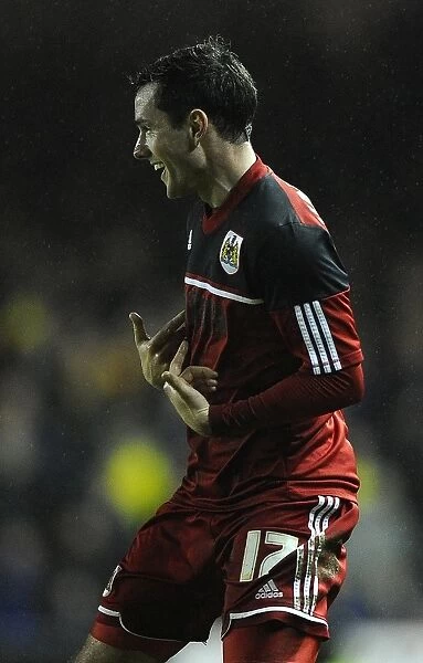 Bristol City's Gregg Cunningham Scores the Opener Against Watford in Championship Match, January 2013