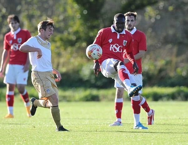 Bristol City's Gus Mafuta in Action against Colchester in Training, November 2014