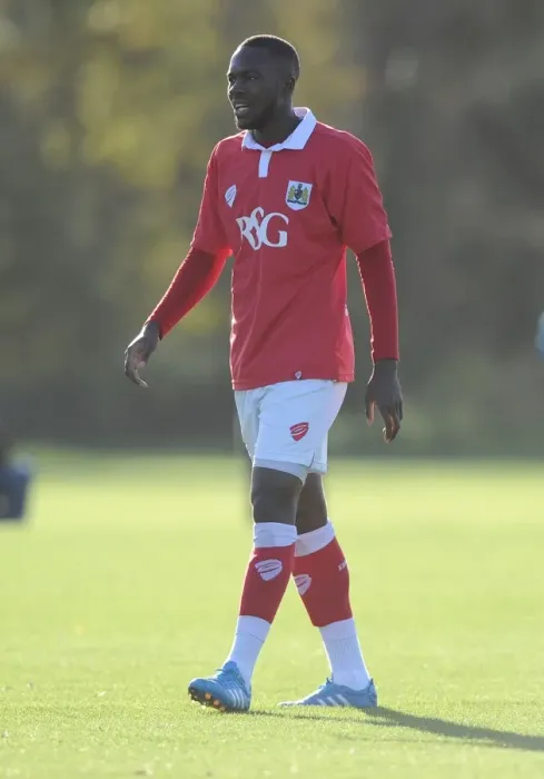 Framed Print : Bristol City's Gus Mafuta in Action against Colchester in Youth Development League