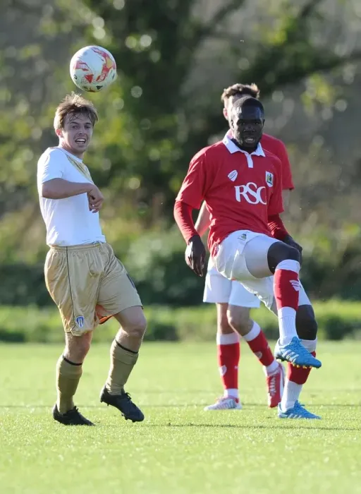 Framed Print : Bristol City's Gus Mafuta in Action: Training Session, November 2014