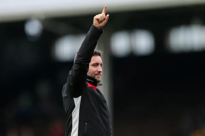 Framed Print : Bristol City's Historic 0-4 Win Over Fulham: Lee Johnson's Triumphant Celebration
