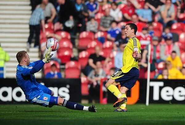 Bristol City's Hogan Ephraim Scores Debut Goal Against Middlesbrough at Riverside Stadium, 2012