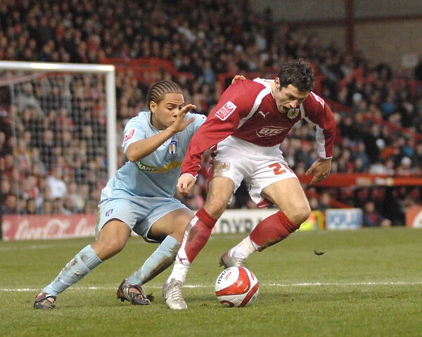 Bristol City's Ivan Sproule in Action Against Colchester United