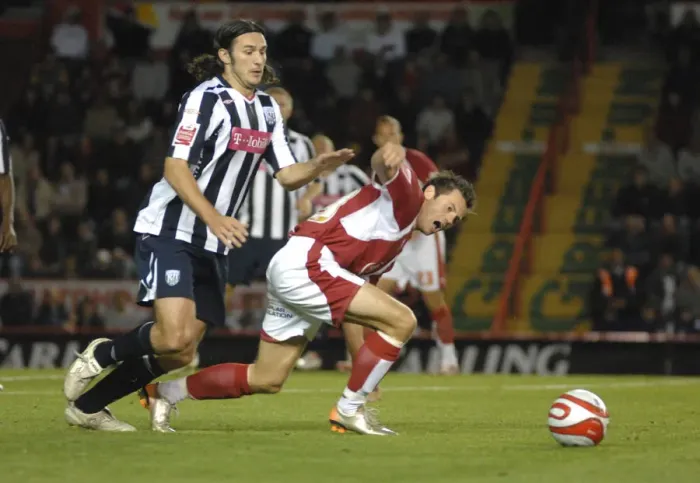 Framed Print : Bristol City's Ivan Sproule in Action Against West Brom