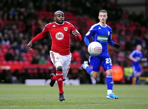 Bristol City's Jamal Campbell-Ryce in Action against Middlesbrough in Championship Match, Ashton Gate Stadium (Bristol City v Middlesbrough, 2011)