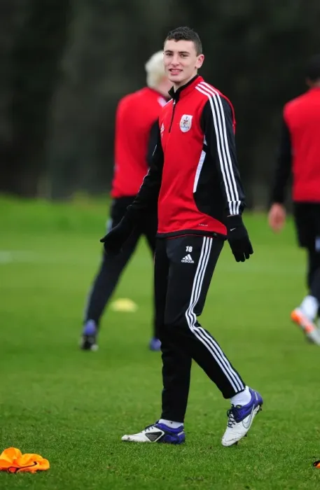 Framed Print : Bristol City's James Wilson in Training Focus