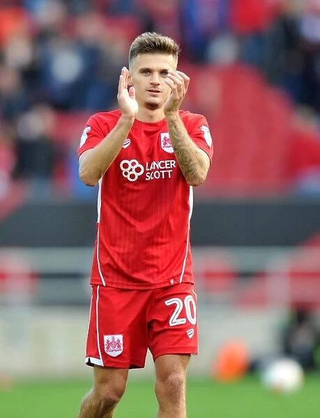 Bristol City's Jamie Paterson Applauding Supporters in Sky Bet Championship Match Against Nottingham Forest
