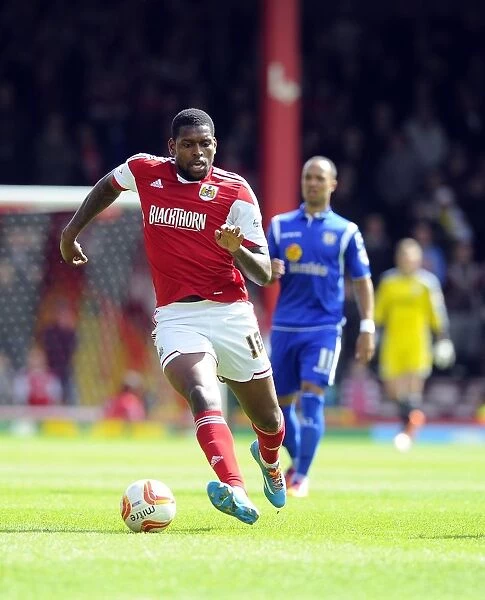 Bristol City's Jay Emmanuel-Thomas in Action Against Crewe, Sky Bet League One, 2014