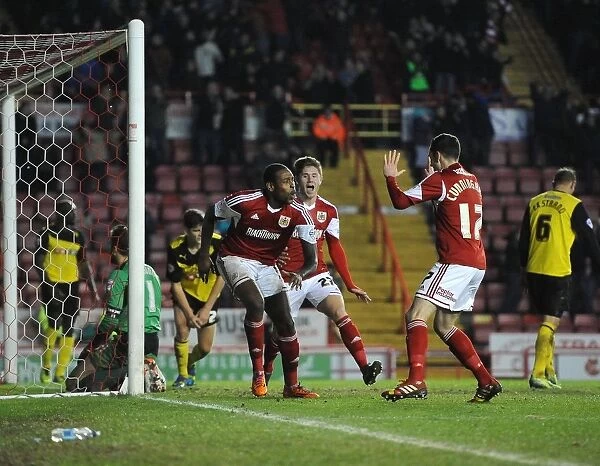 Bristol City's Jay Emmanuel-Thomas Celebrates Goal Against Watford in FA Cup Third Round