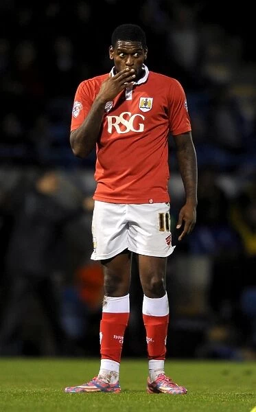 Bristol City's Jay Emmanuel-Thomas Celebrates FA Cup Goal Against Gillingham