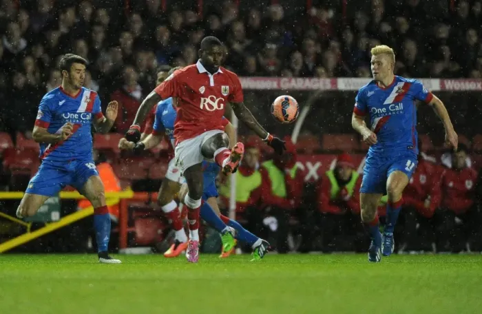 Framed Print : Bristol City's Jay Emmanuel-Thomas in Control at Ashton Gate: FA Cup Third Round Replay vs Doncaster Rovers Framed Print : Bristol City's Jay Emmanuel-Thomas in Control at Ashton Gate: FA Cup Third Round Replay vs Doncaster Rovers
