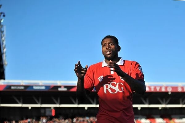 Bristol City's Jay Emmanuel-Thomas in FA Cup Action Against AFC Telford United