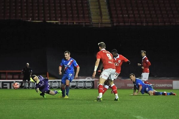 Bristol City's Jay Emmanuel-Thomas Scores the Decisive Goal against Doncaster Rovers in FA Cup Third Round Replay at Ashton Gate Stadium - January 13, 2015