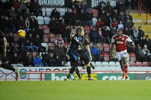 Bristol City's Jay Emmanuel-Thomas Scores the Game-Winning Goal Against Stevenage in Sky Bet League One (December 2013)