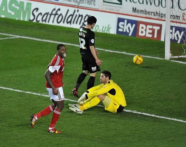 Bristol City's Jay Emmanuel-Thomas Scores First Goal Against Swansea City in Cardiff, 2013