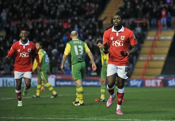 Bristol City's Jay Emmanuel-Thomas Scores Third Goal Against Notts County in Sky Bet League One Match at Ashton Gate