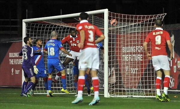 Bristol City's Jay Emmanuel-Thomas Scores the Opener Against Doncaster Rovers at Ashton Gate Stadium, FA Cup Third Round Replay - January 13, 2015