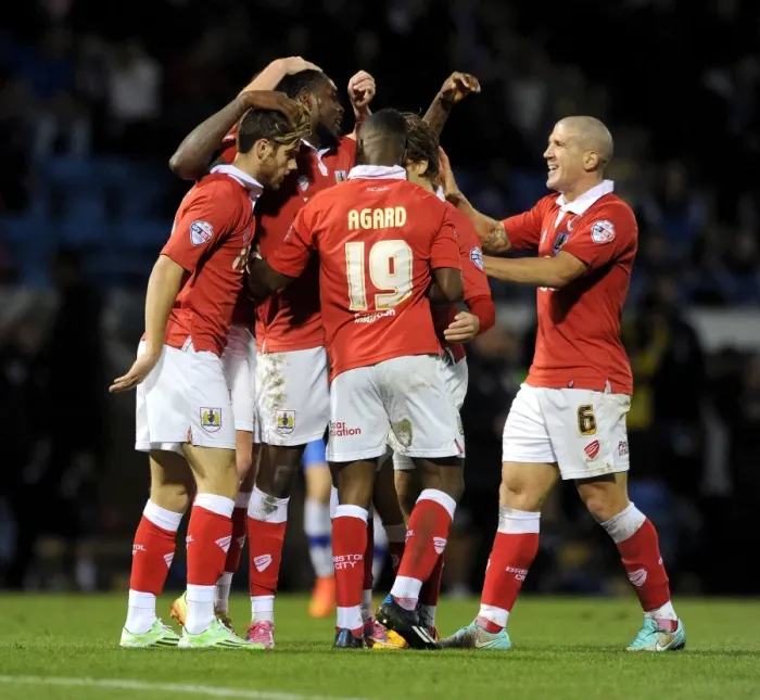 Framed Print : Bristol City's Jay Emmanuel-Thomas Scores the Winning Goal Against Gillingham in FA Cup Framed Print : Bristol City's Jay Emmanuel-Thomas Scores the Winning Goal Against Gillingham in FA Cup