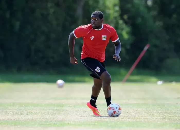 Framed Print : Bristol City's Jay Emmanuel-Thomas in Training (July 2014) Framed Print : Bristol City's Jay Emmanuel-Thomas in Training (July 2014)