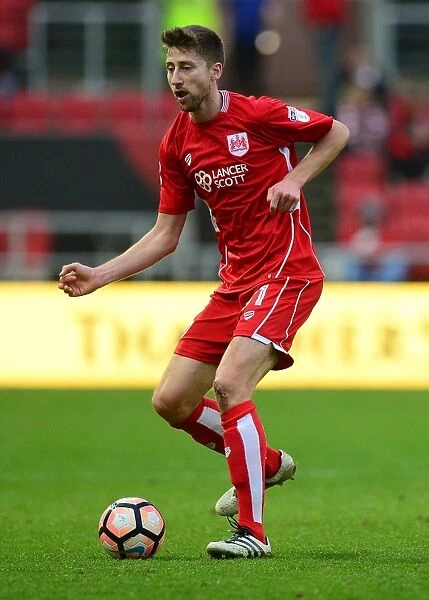 Bristol City's Jens Hegeler in Action Against Fleetwood Town in FA Cup Third Round, Ashton Gate, January 2017