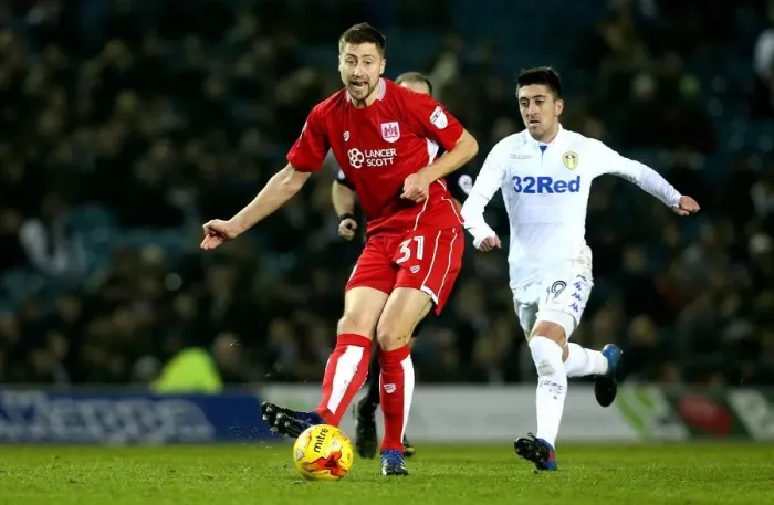 Framed Print : Bristol City's Jens Hegeler Passes the Ball at Elland Road during Leeds United vs. Bristol City Championship Match, 2017 Framed Print : Bristol City's Jens Hegeler Passes the Ball at Elland Road during Leeds United vs. Bristol City Championship Match, 2017