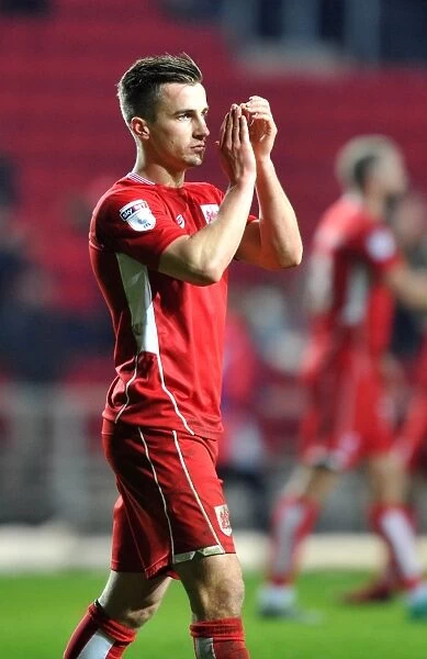 Bristol City's Joe Bryan Acknowledges Supporters After Defeat to Reading (02.01.2017)