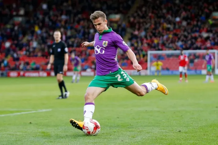 Framed Print : Bristol City's Joe Bryan in Action against Barnsley, October 2014