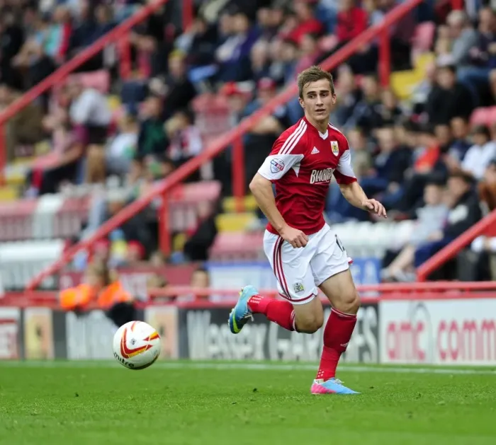 Framed Print : Bristol City's Joe Bryan in Action Against Colchester United, Sky Bet League One, 2013 - Ashton Gate