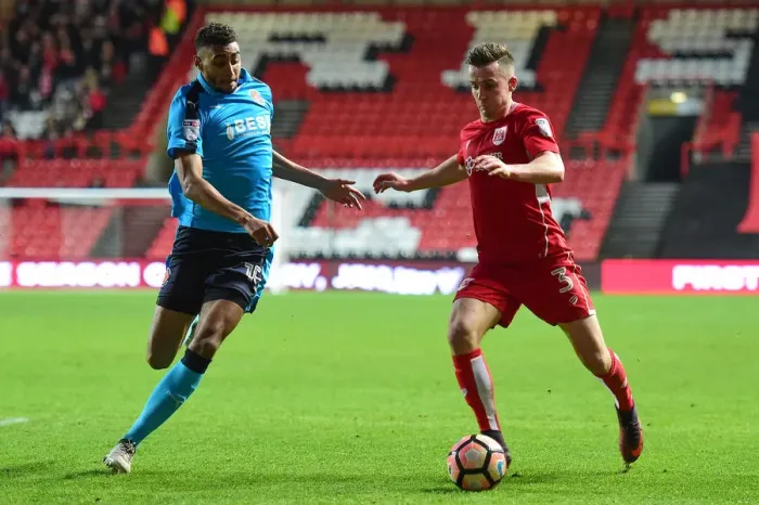 Framed Print : Bristol City's Joe Bryan in Action Against Fleetwood Town in FA Cup Third Round, Ashton Gate Framed Print : Bristol City's Joe Bryan in Action Against Fleetwood Town in FA Cup Third Round, Ashton Gate