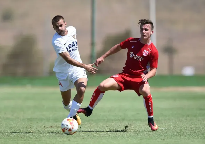 Framed Print : Bristol City's Joe Bryan in Action: Tussling for the Ball during Pre-season Friendly at La Manga Framed Print : Bristol City's Joe Bryan in Action: Tussling for the Ball during Pre-season Friendly at La Manga