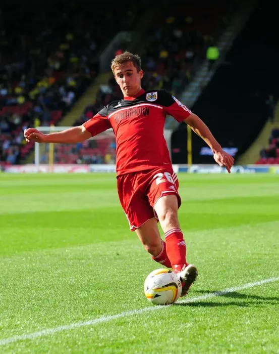 Framed Print : Bristol City's Joe Bryan in Action at Vicarage Road, Watford vs Bristol City Championship Match, September 2012 Framed Print : Bristol City's Joe Bryan in Action at Vicarage Road, Watford vs Bristol City Championship Match, September 2012
