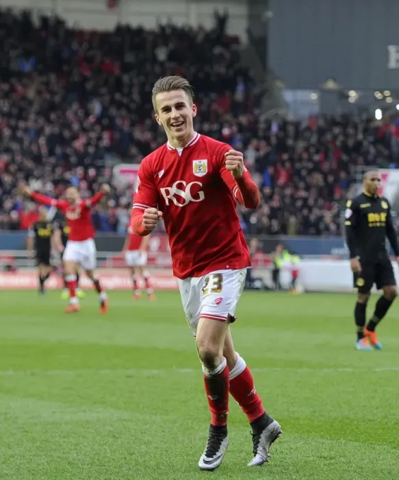 Framed Print : Bristol City's Joe Bryan Celebrates Dramatic Win Against Bolton Wanderers, 2016