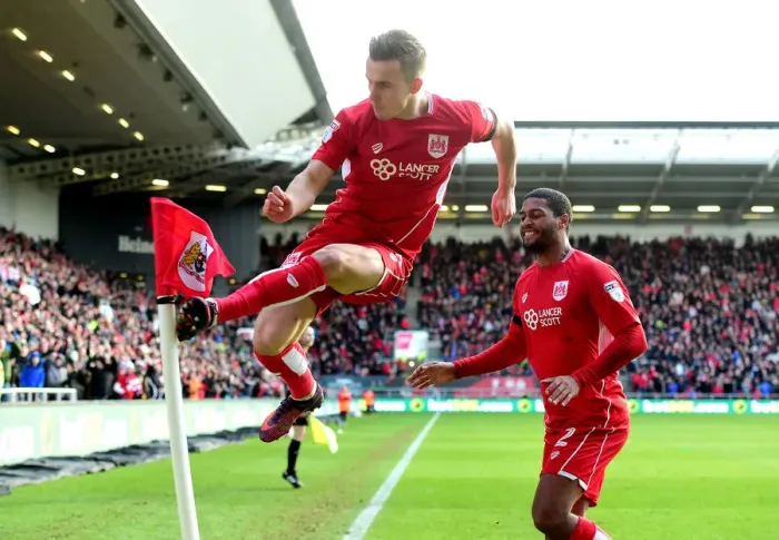 Framed Print : Bristol City's Joe Bryan Celebrates Win Against Cardiff City in Sky Bet Championship Framed Print : Bristol City's Joe Bryan Celebrates Win Against Cardiff City in Sky Bet Championship