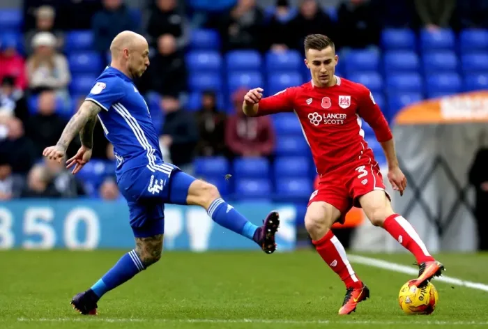 Framed Print : Bristol City's Joe Bryan Faces Off Against Birmingham City's David Cotterill in Championship Clash, 2016 Framed Print : Bristol City's Joe Bryan Faces Off Against Birmingham City's David Cotterill in Championship Clash, 2016