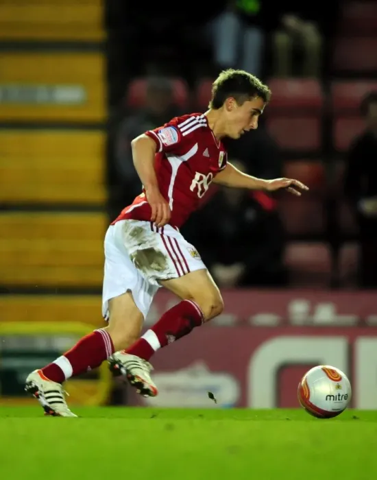 Framed Print : Bristol City's Joe Bryan Makes Football Debut vs. Leicester City at Ashton Gate Stadium (March 2012)