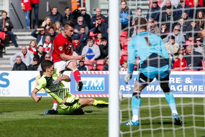 Framed Print : Bristol City's Joe Bryan Scores the Decisive Goal Against Huddersfield Town in Sky Bet Championship Match at Ashton Gate Stadium Framed Print : Bristol City's Joe Bryan Scores the Decisive Goal Against Huddersfield Town in Sky Bet Championship Match at Ashton Gate Stadium