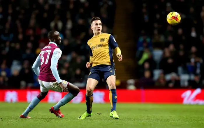 Framed Print : Bristol City's Joe Bryan Tackles Aston Villa's Albert Adomah in Championship Clash at Villa Park Framed Print : Bristol City's Joe Bryan Tackles Aston Villa's Albert Adomah in Championship Clash at Villa Park