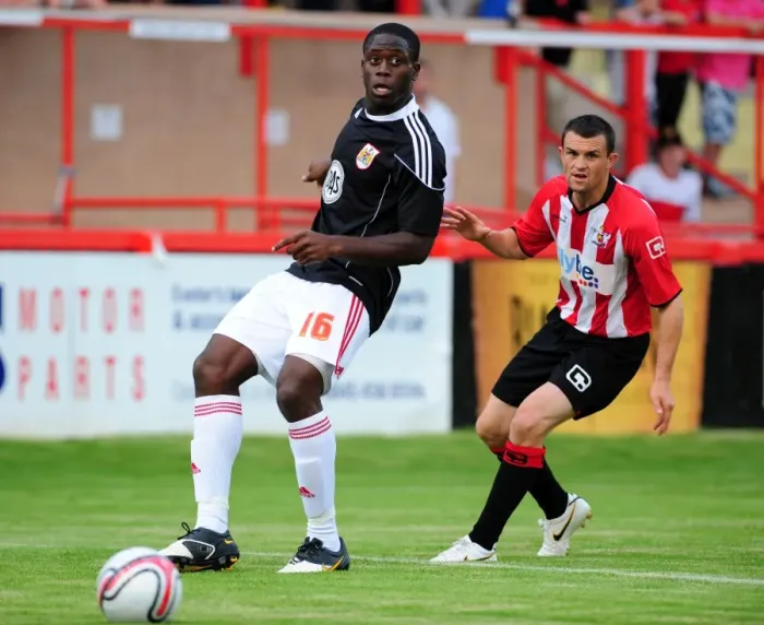 Framed Print : Bristol Citys John Akinde Framed Print : Bristol Citys John Akinde